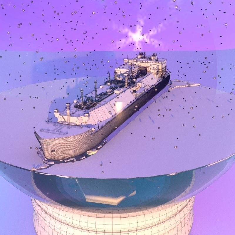 Snow globe with the Ship  3D model_7