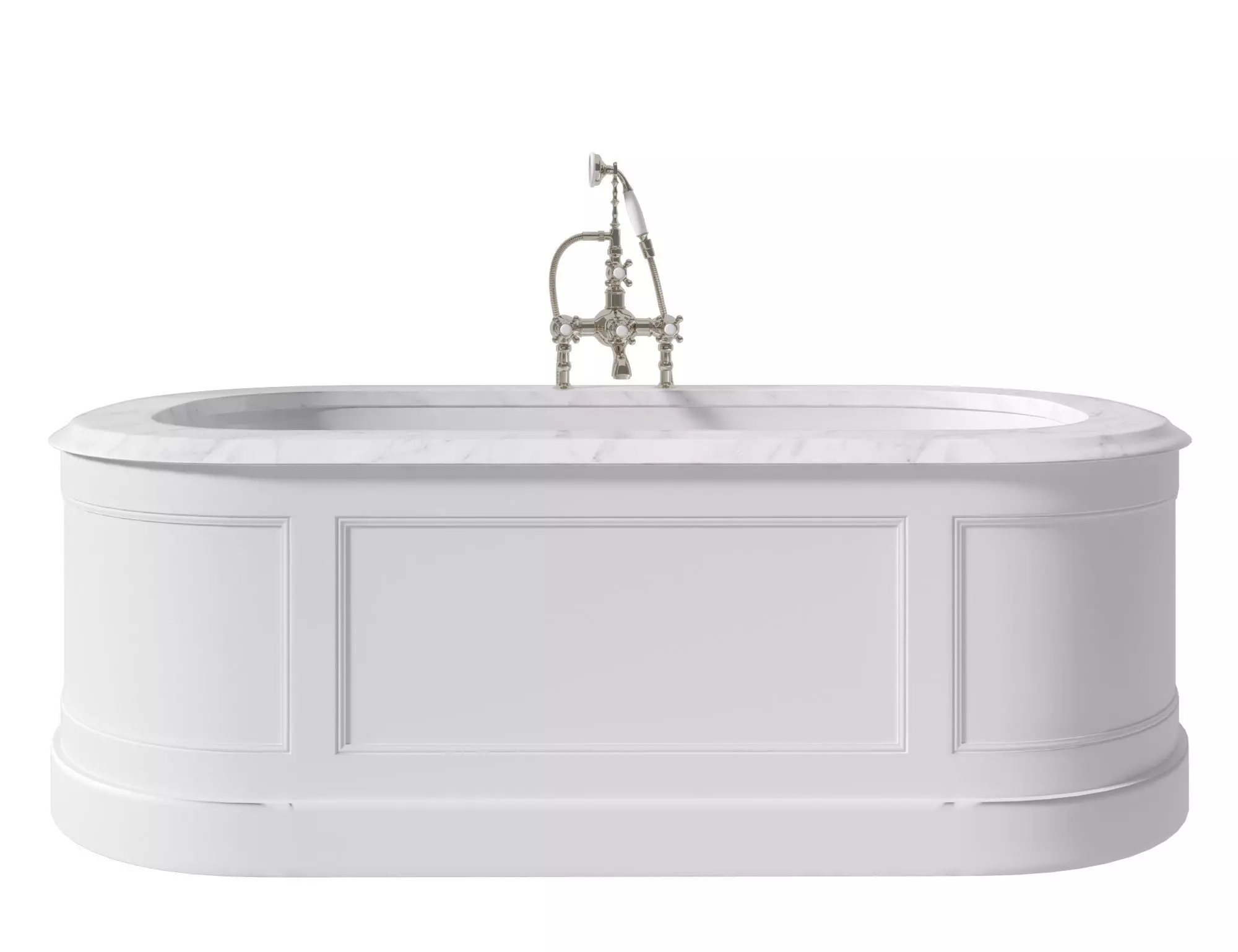 PORTMAN MARBLE TOP PAINTED BATH Free 3D model_0
