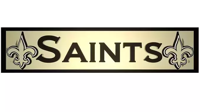 Saints plate 3D model