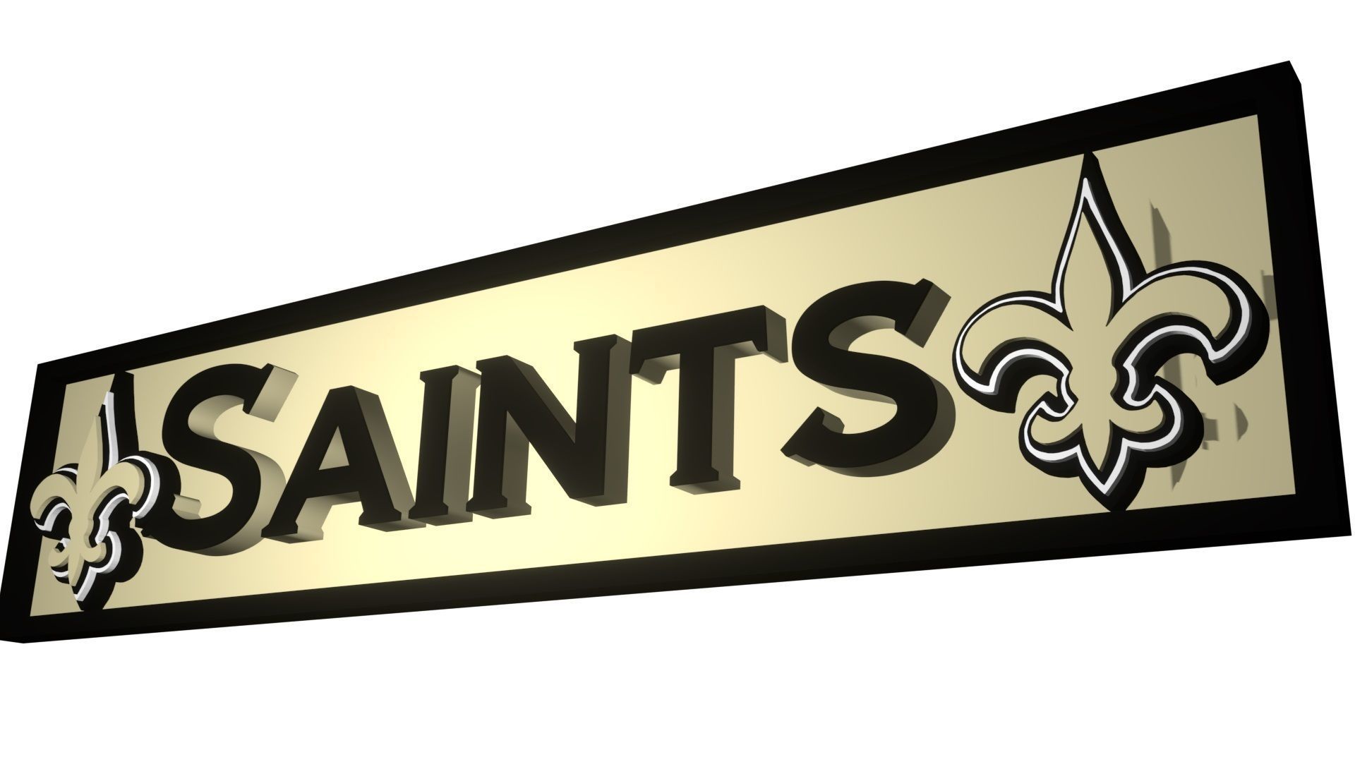 Saints plate 3D model_2