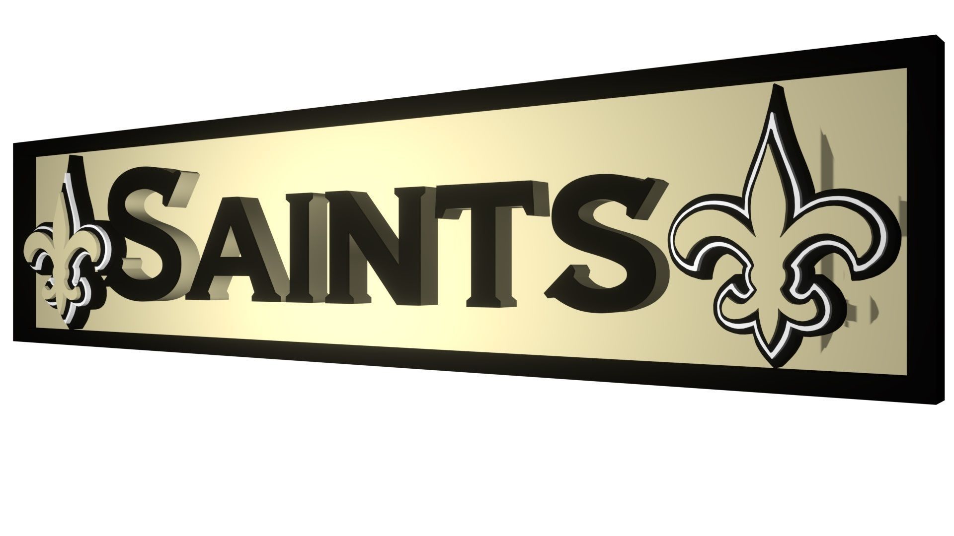 Saints plate 3D model_1