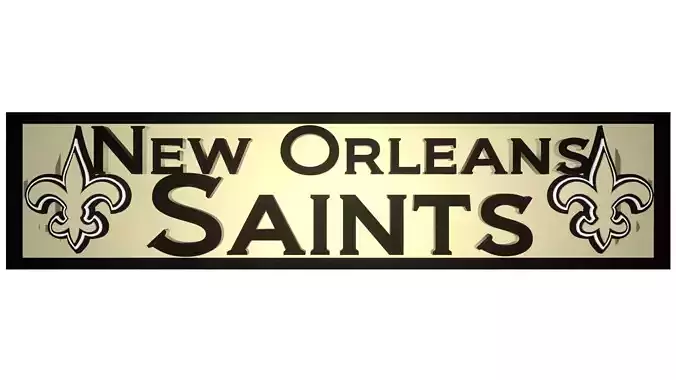 New Orleans Saints plate 3D model