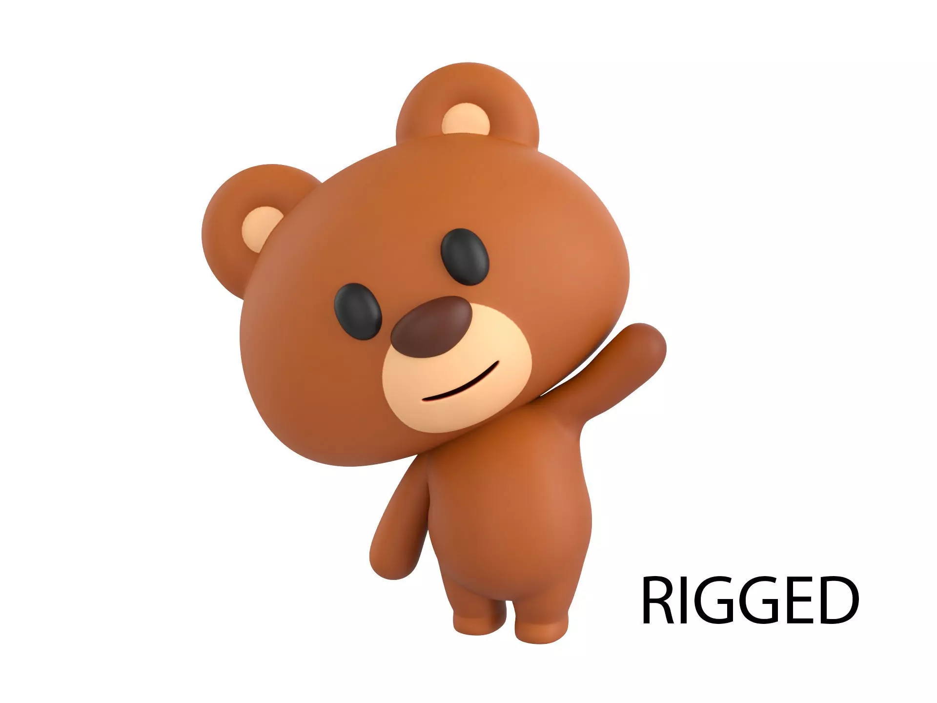 Character038 Rigged Bear 3D model_0
