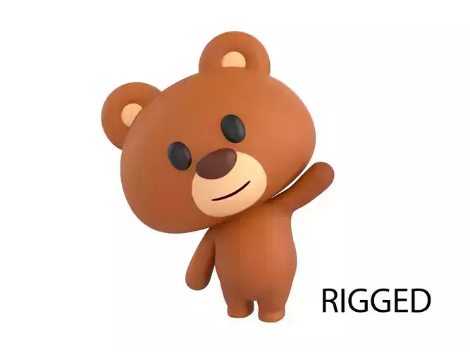 Character038 Rigged Bear 3D model