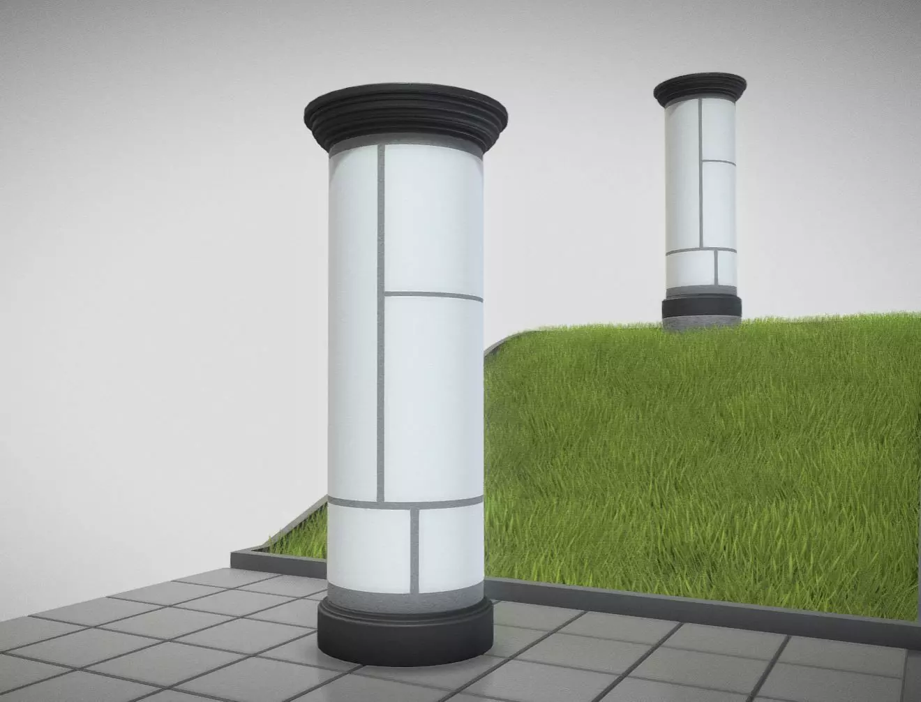 Classic Advertising Pillar 02 Low-poly 3D model_0