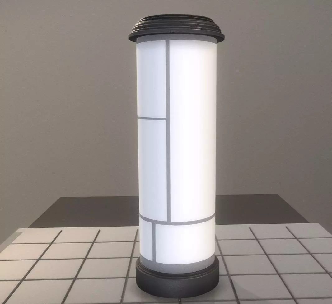 Classic Advertising Pillar 03 Low-poly 3D model_0