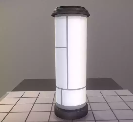Classic Advertising Pillar 03 Low-poly 3D model