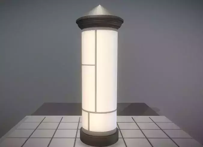 Classic Advertising Pillar 07 Low-poly 3D model