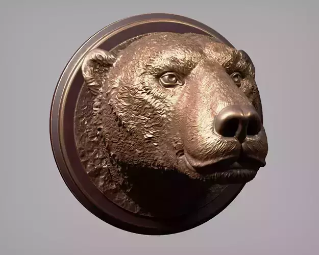 Polar Bear Head 3D print model