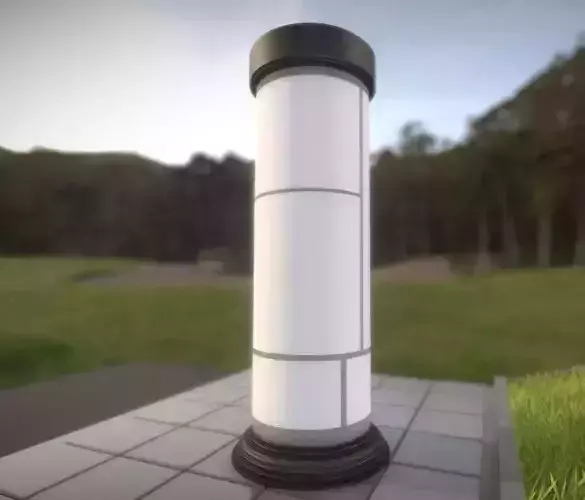 Classic Advertising Pillar 08 Low-poly 3D model
