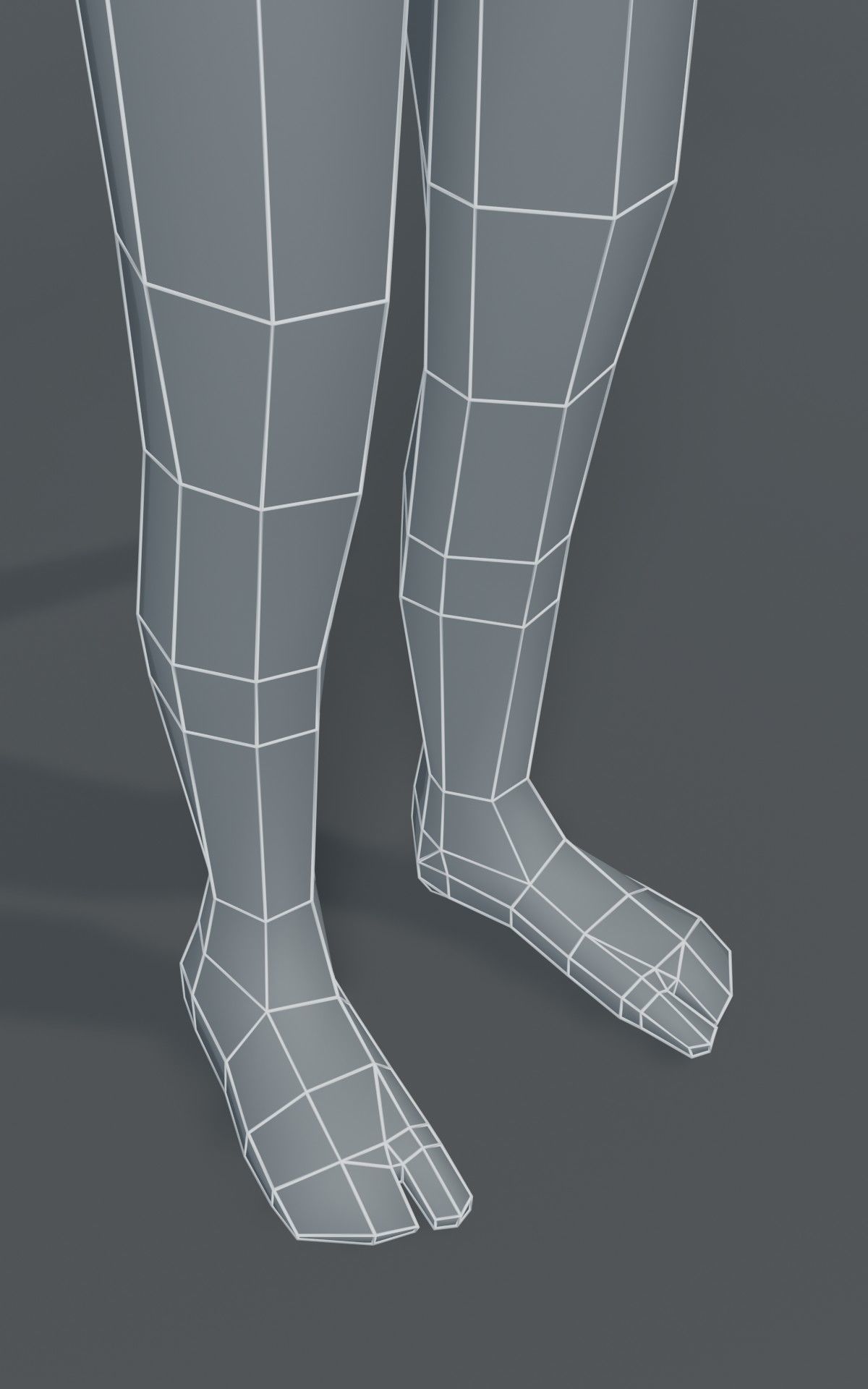 Boy Kid Body Base Mesh  3D Model 1000 Polygons Low-poly 3D model_20