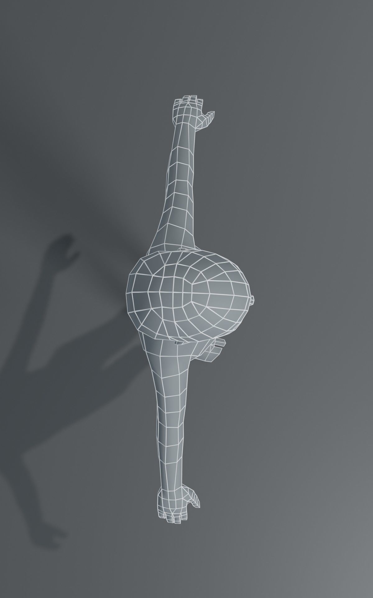 Boy Kid Body Base Mesh  3D Model 1000 Polygons Low-poly 3D model_11