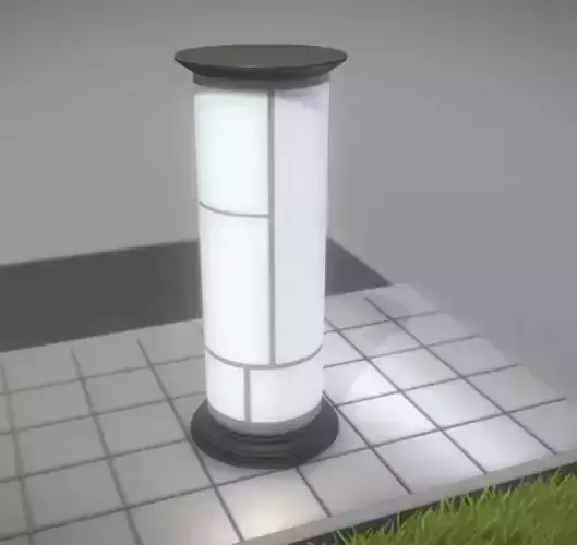 Classic Advertising Pillar 10 Low-poly 3D model