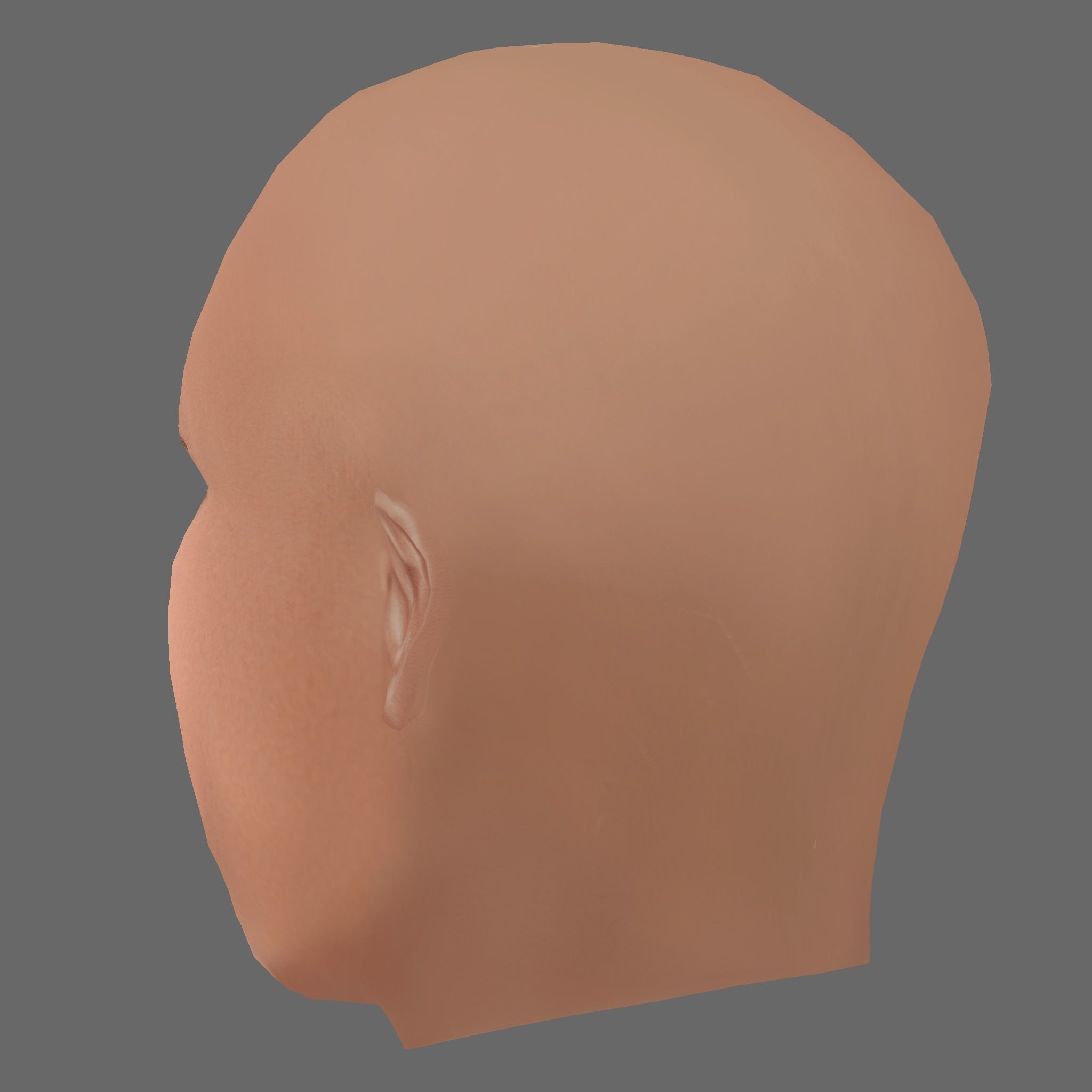 Dwayne Johnson - Lowpoly head for game Low-poly 3D model_3