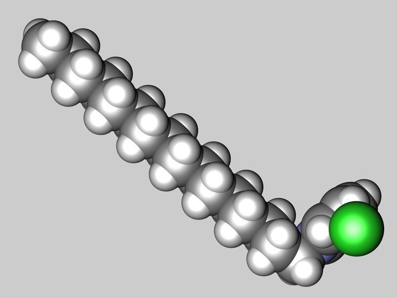 Cetylpyridinium chloride molecule 3D model_5