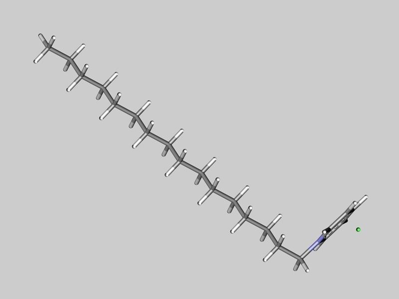 Cetylpyridinium chloride molecule 3D model_4