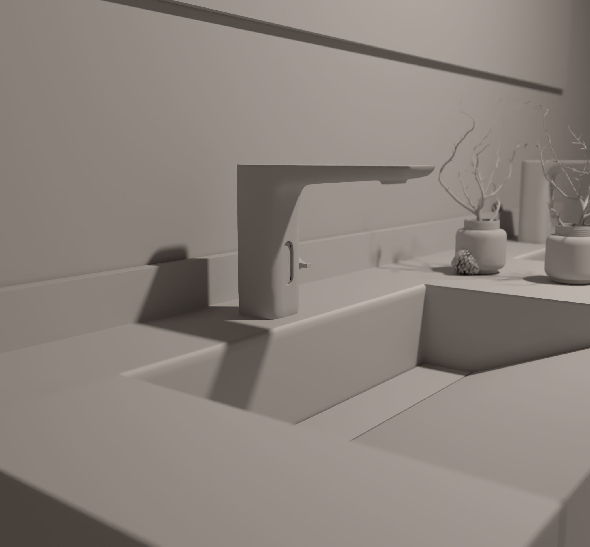 Photorealistic Modern Tap Free low-poly 3D model_3