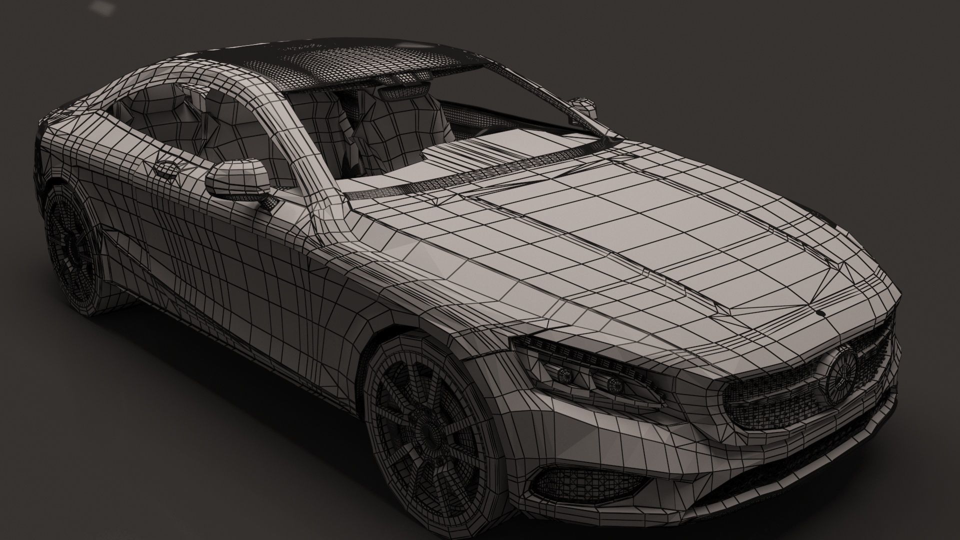 Mercedes-Benz S Class Coupe 3d car model 3D model_7