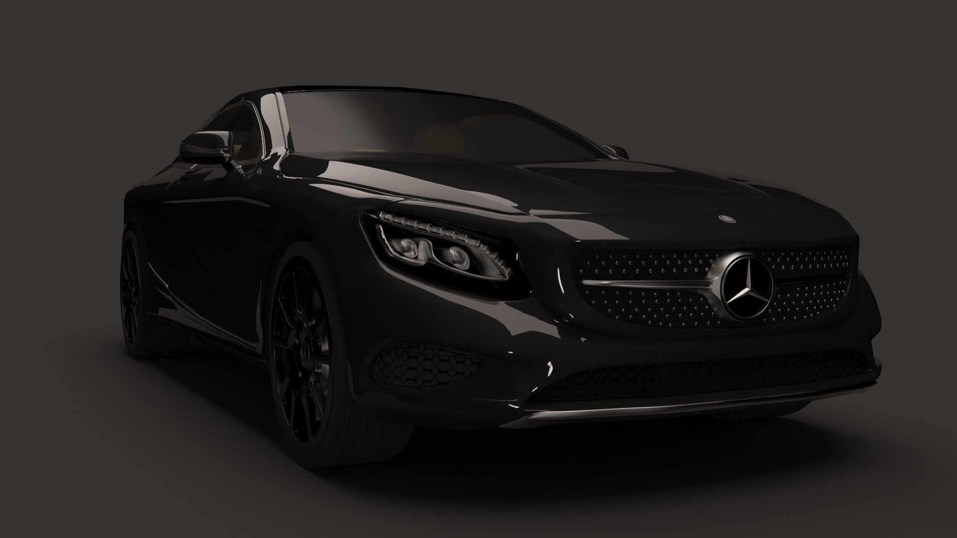 Mercedes-Benz S Class Coupe 3d car model 3D model_5