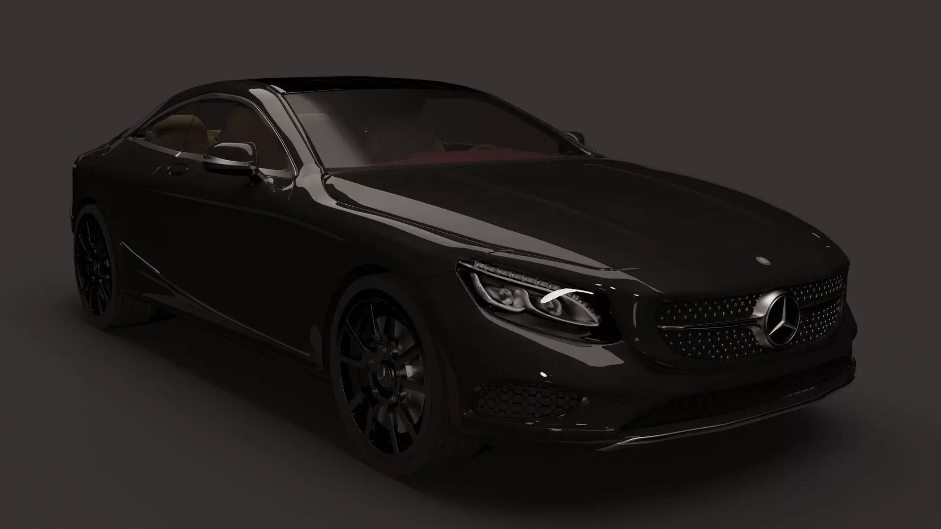 Mercedes-Benz S Class Coupe 3d car model 3D model_0