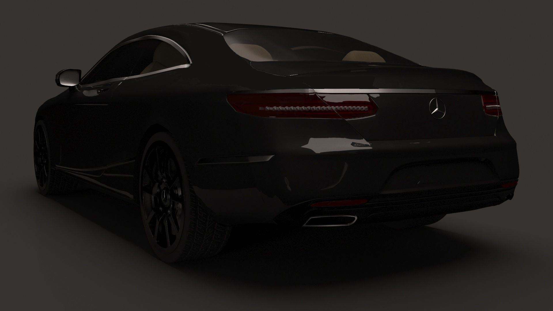 Mercedes-Benz S Class Coupe 3d car model 3D model_2