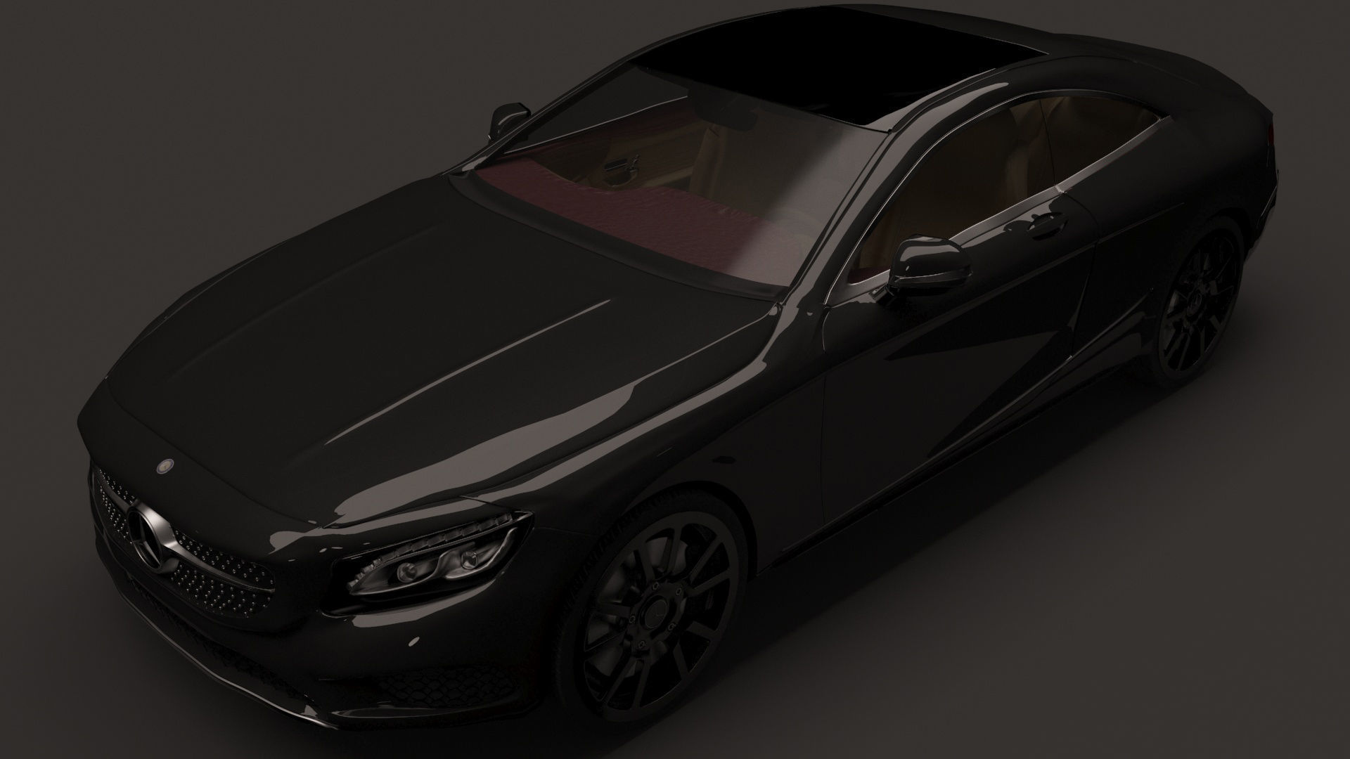 Mercedes-Benz S Class Coupe 3d car model 3D model_3