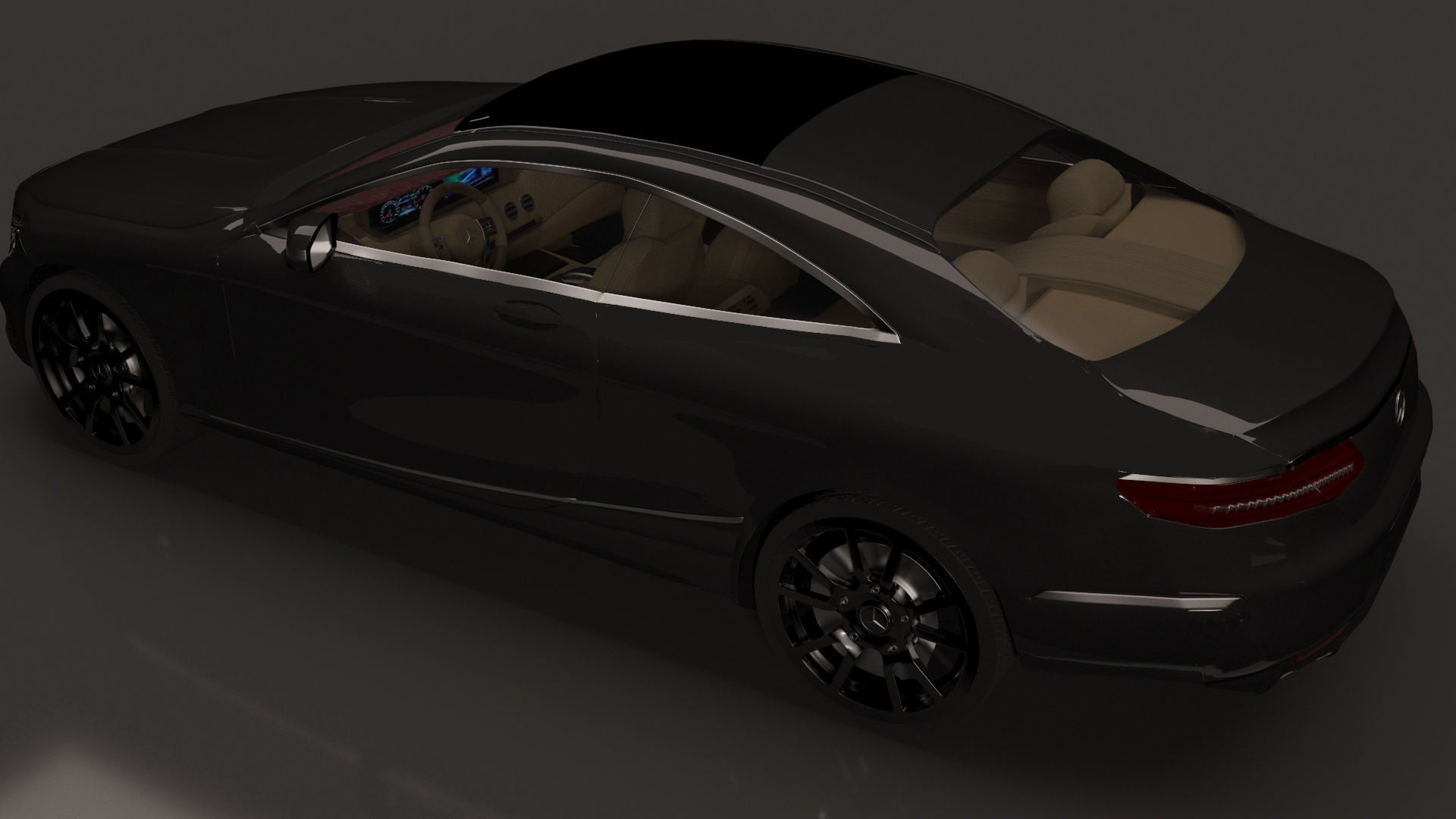Mercedes-Benz S Class Coupe 3d car model 3D model_1