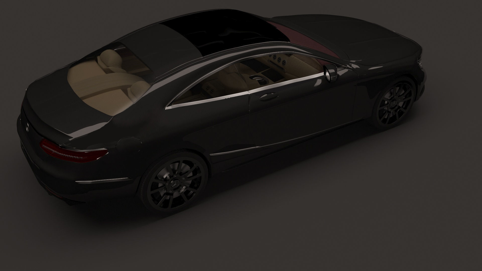 Mercedes-Benz S Class Coupe 3d car model 3D model_4