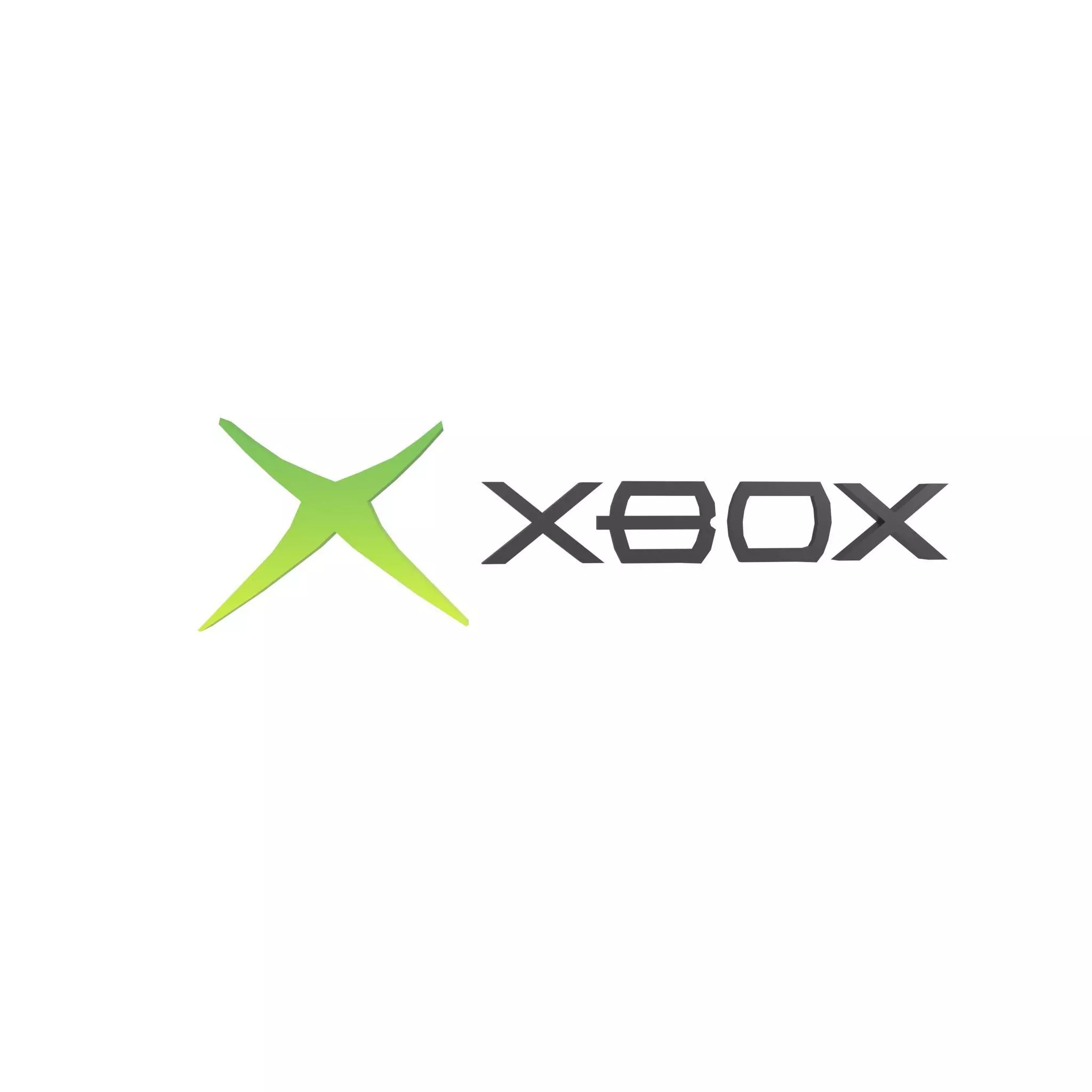 Xbox 2001 Logo v1 002 Free low-poly 3D model_0