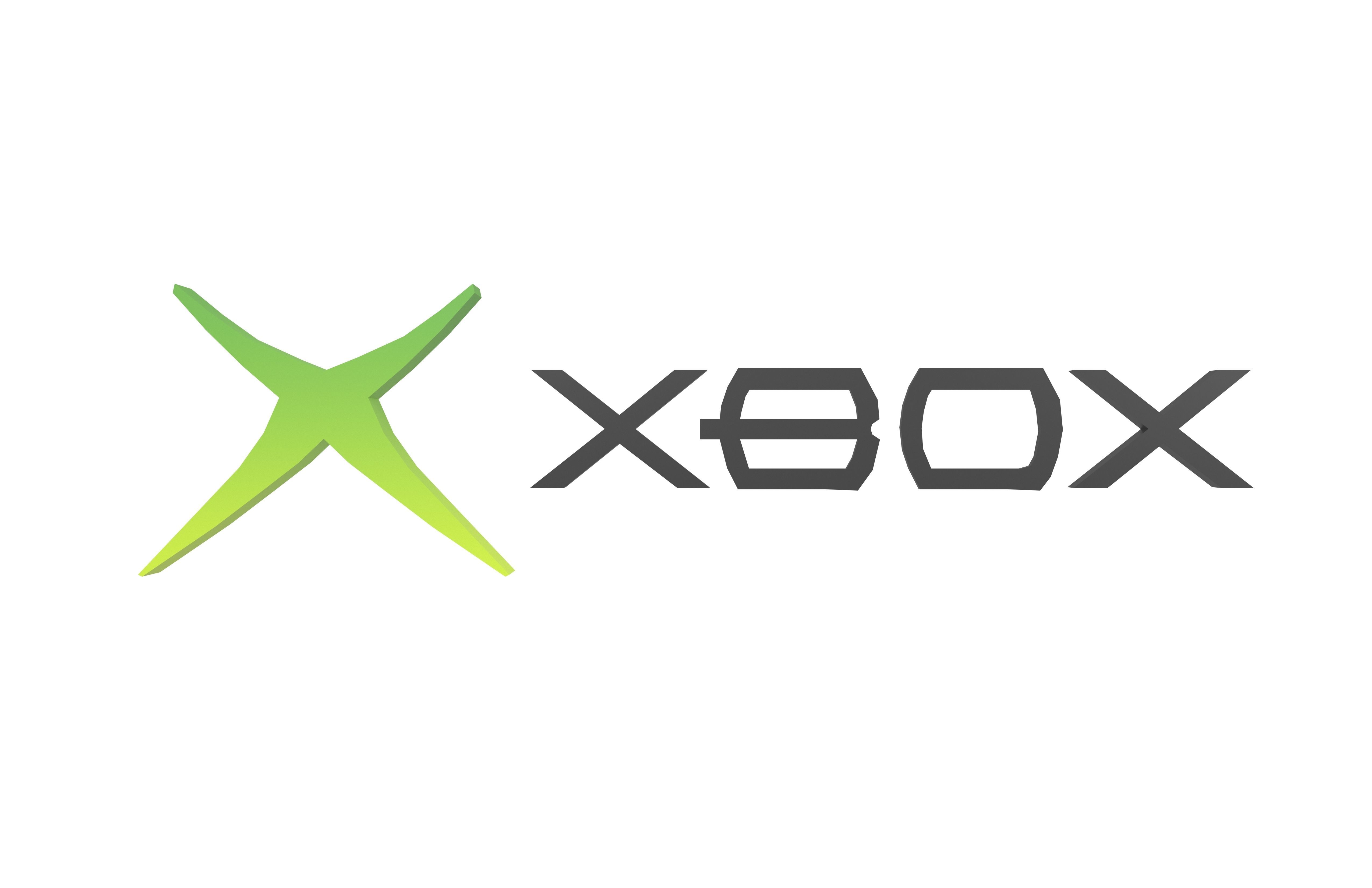 Xbox 2001 Logo v1 002 Free low-poly 3D model_3