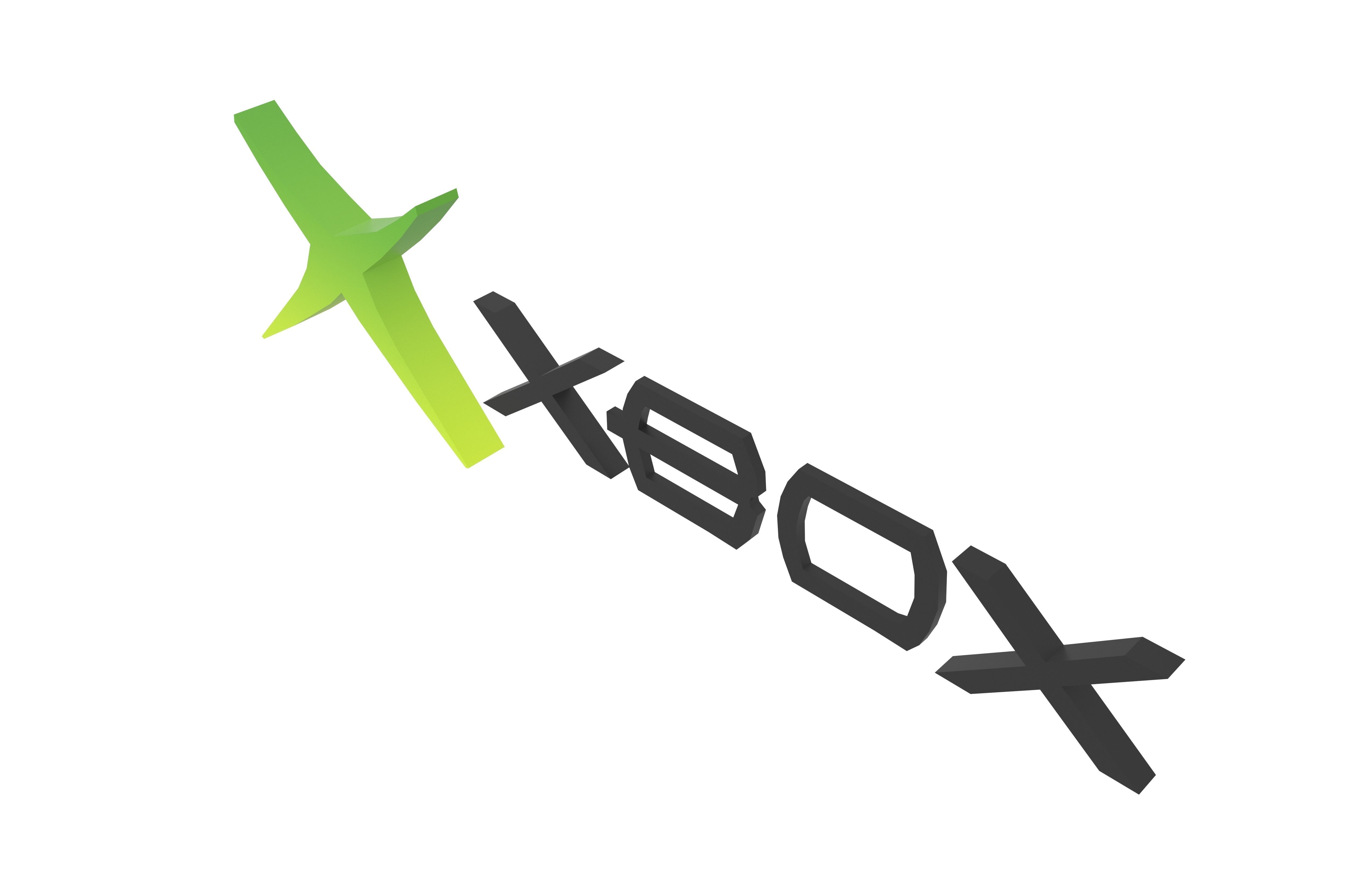 Xbox 2001 Logo v1 002 Free low-poly 3D model_1
