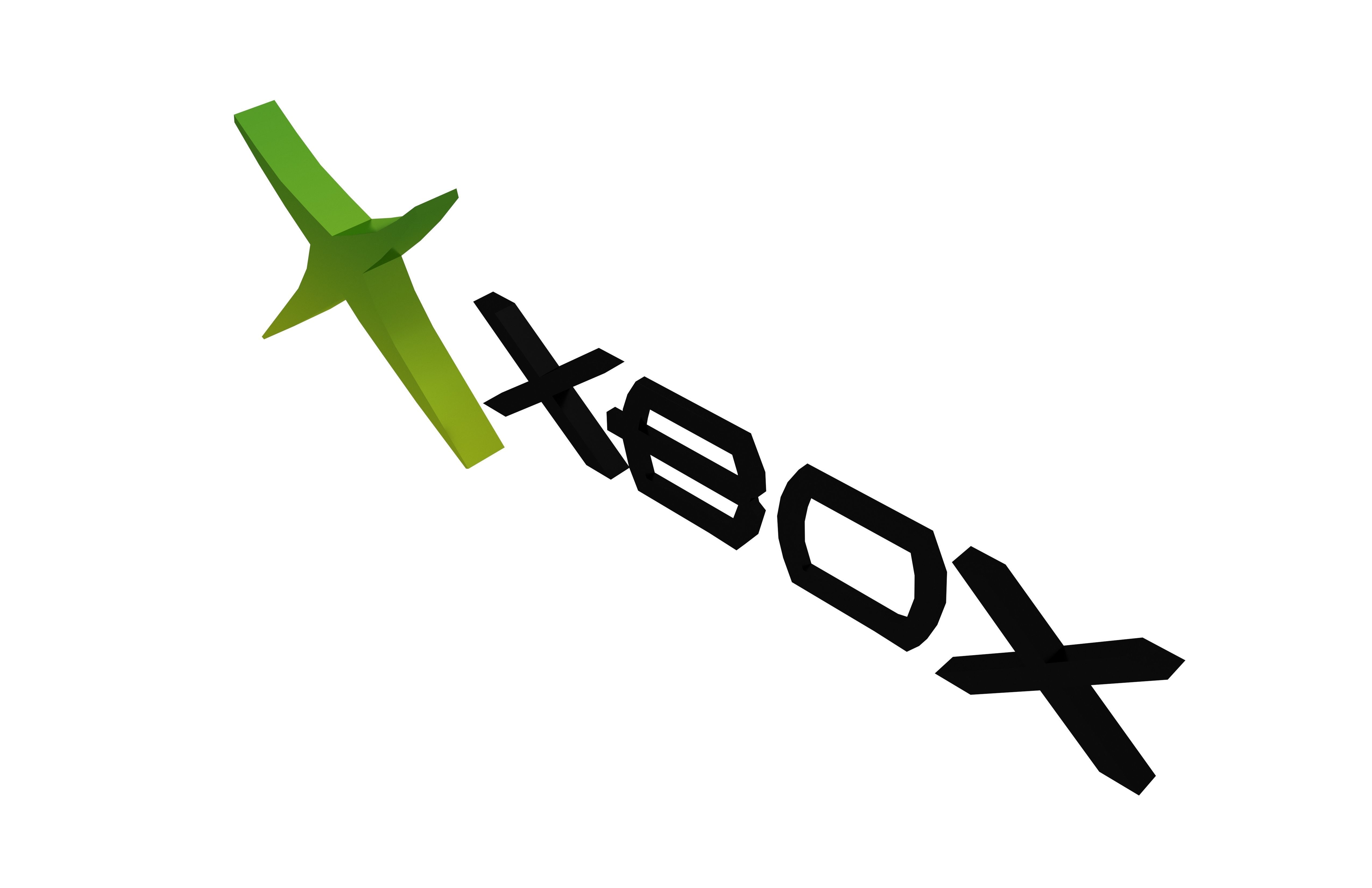 Xbox 2001 Logo v1 004 Free low-poly 3D model_2