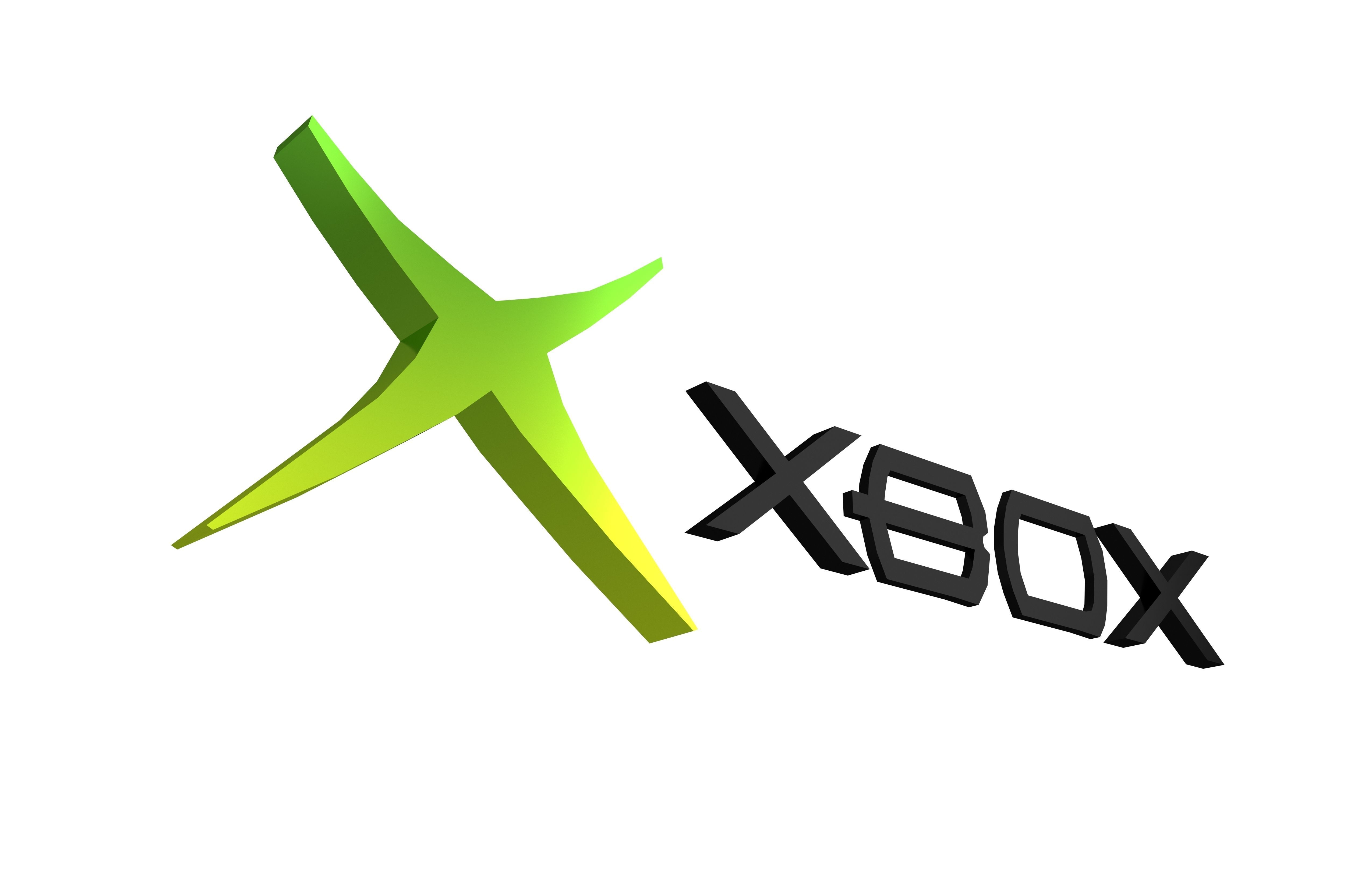 Xbox 2001 Logo v1 004 Free low-poly 3D model_3
