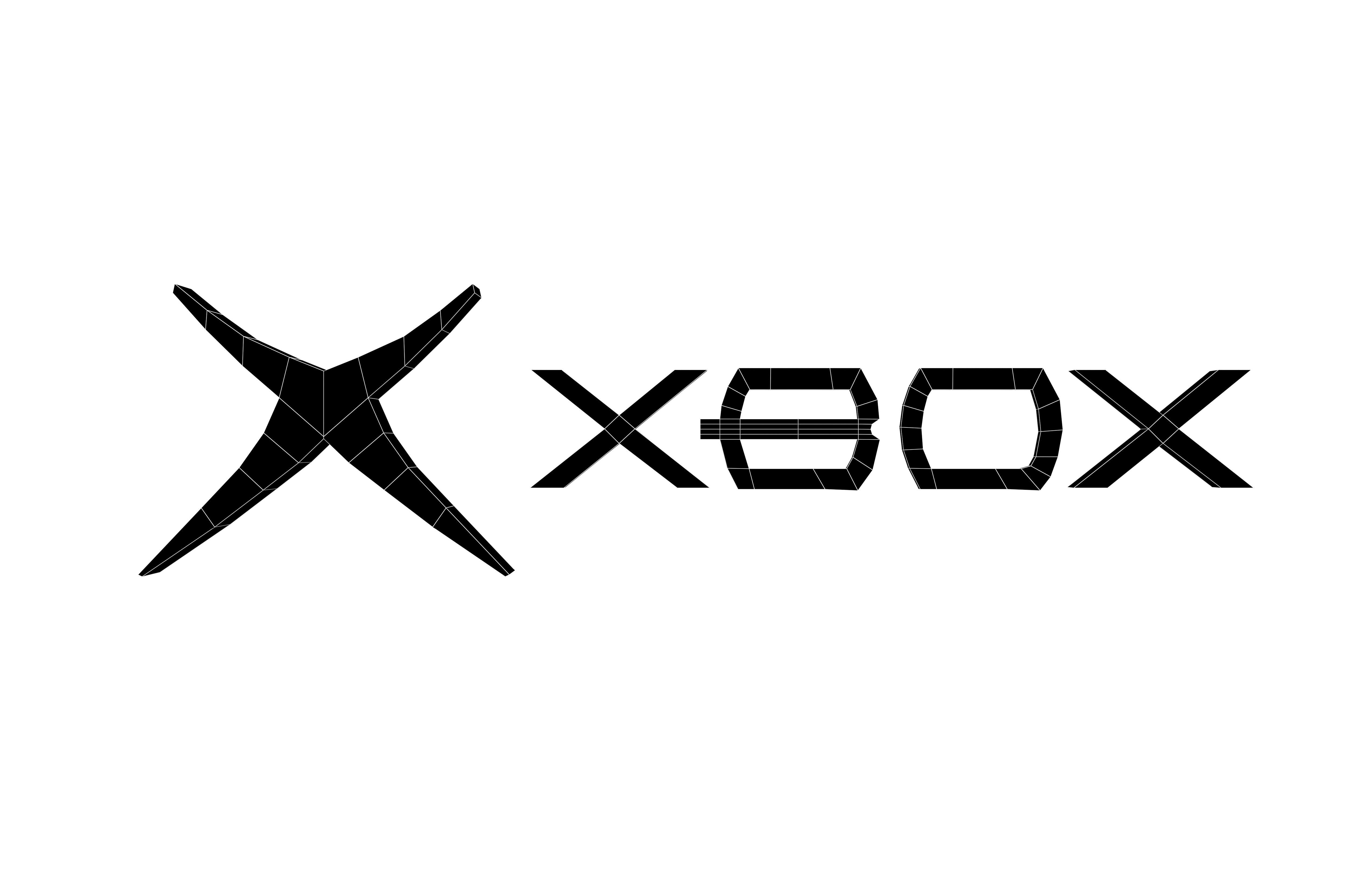 Xbox 2001 Logo v1 004 Free low-poly 3D model_5