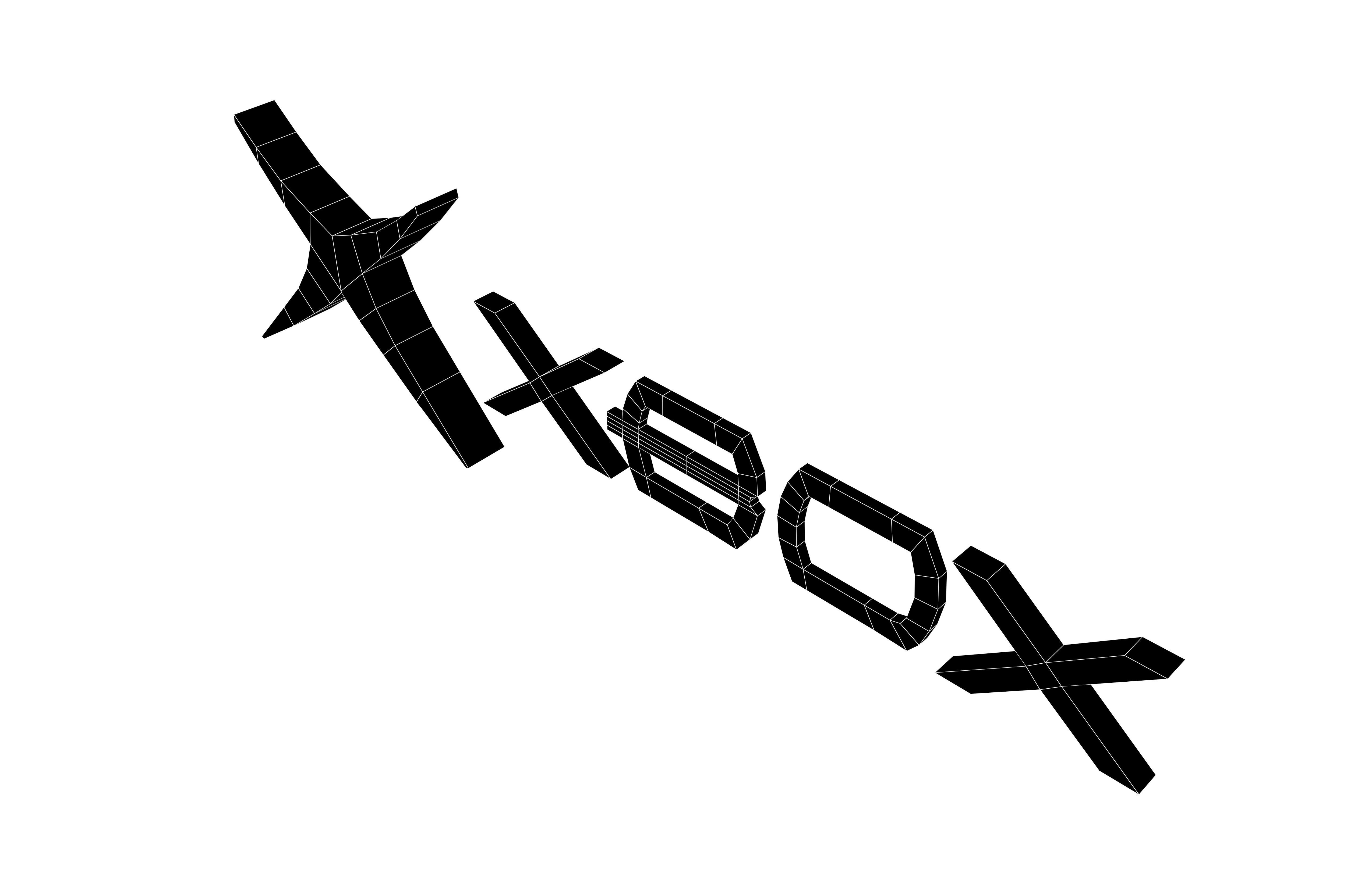 Xbox 2001 Logo v1 004 Free low-poly 3D model_6