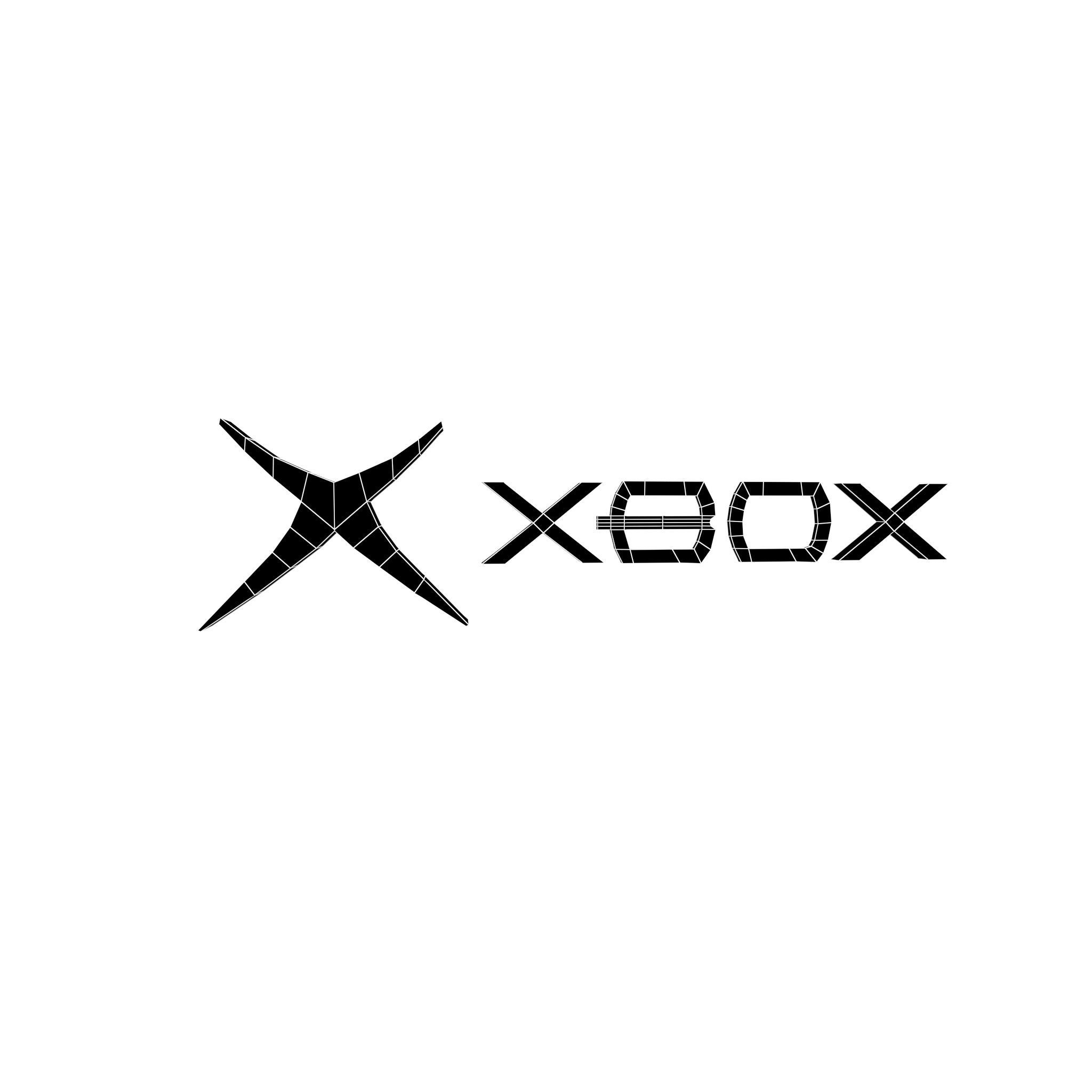 Xbox 2001 Logo v1 004 Free low-poly 3D model_4