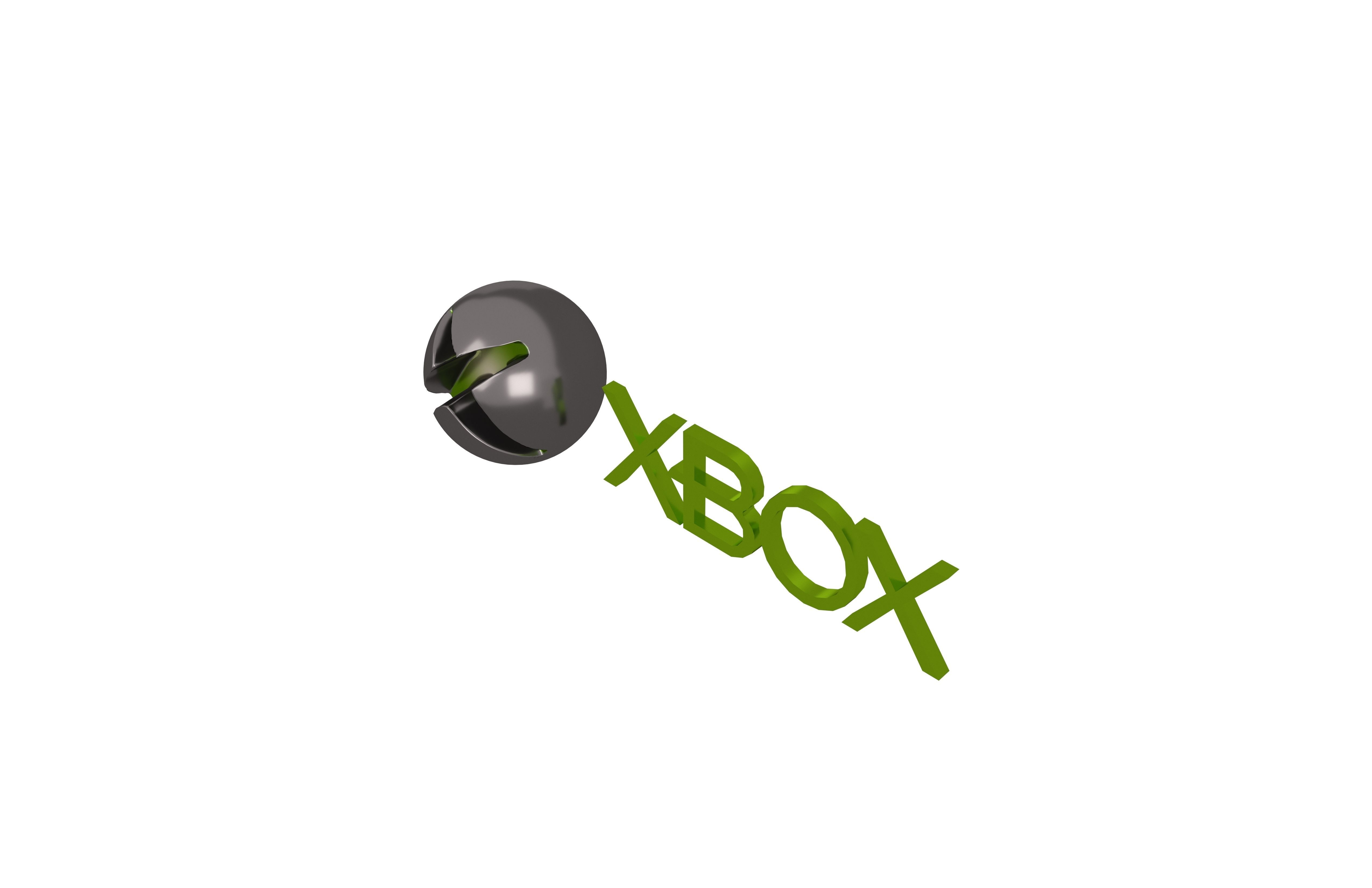 Xbox 2005 Logo v1 003 Free low-poly 3D model_2