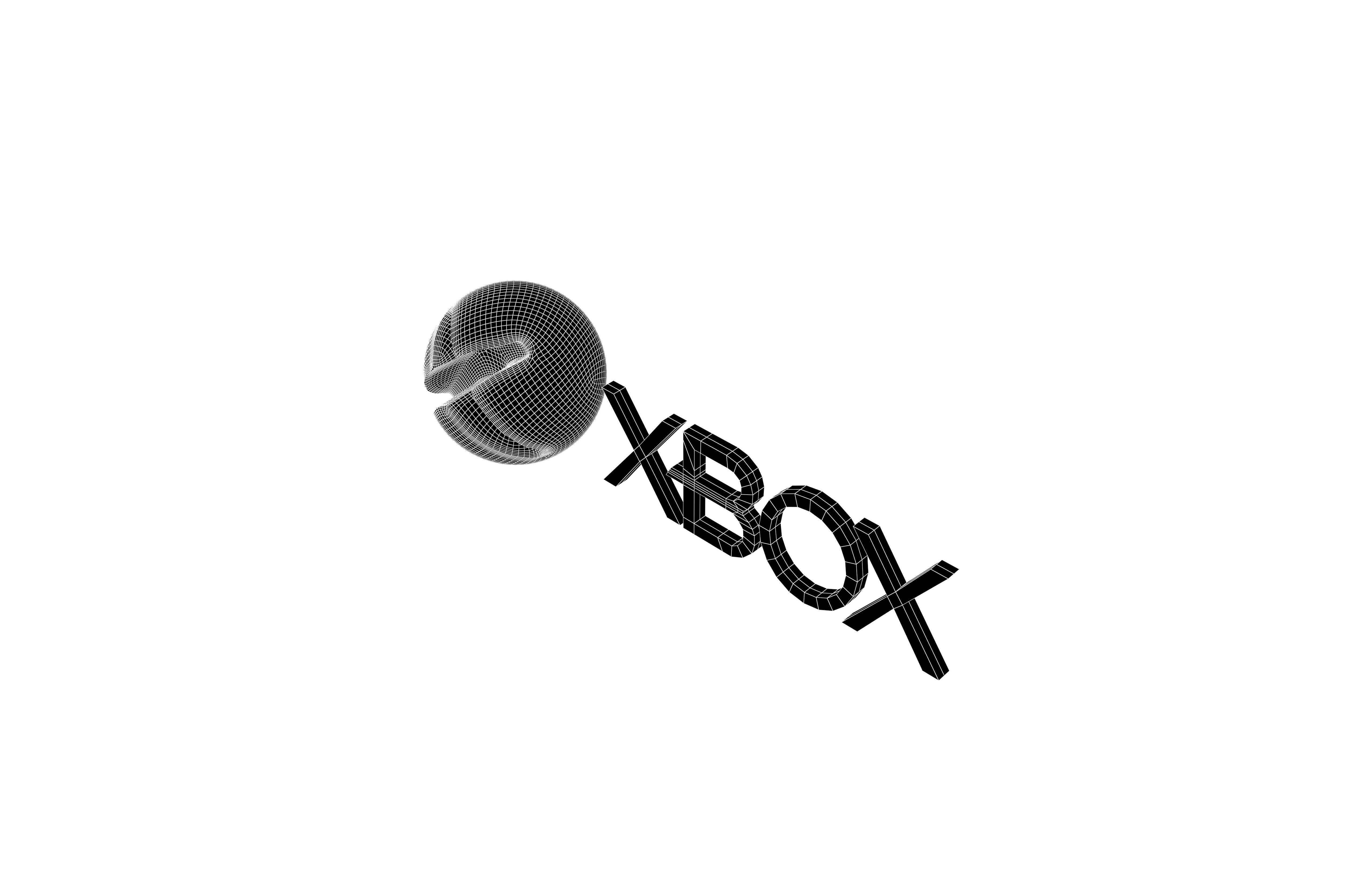 Xbox 2005 Logo v1 003 Free low-poly 3D model_6