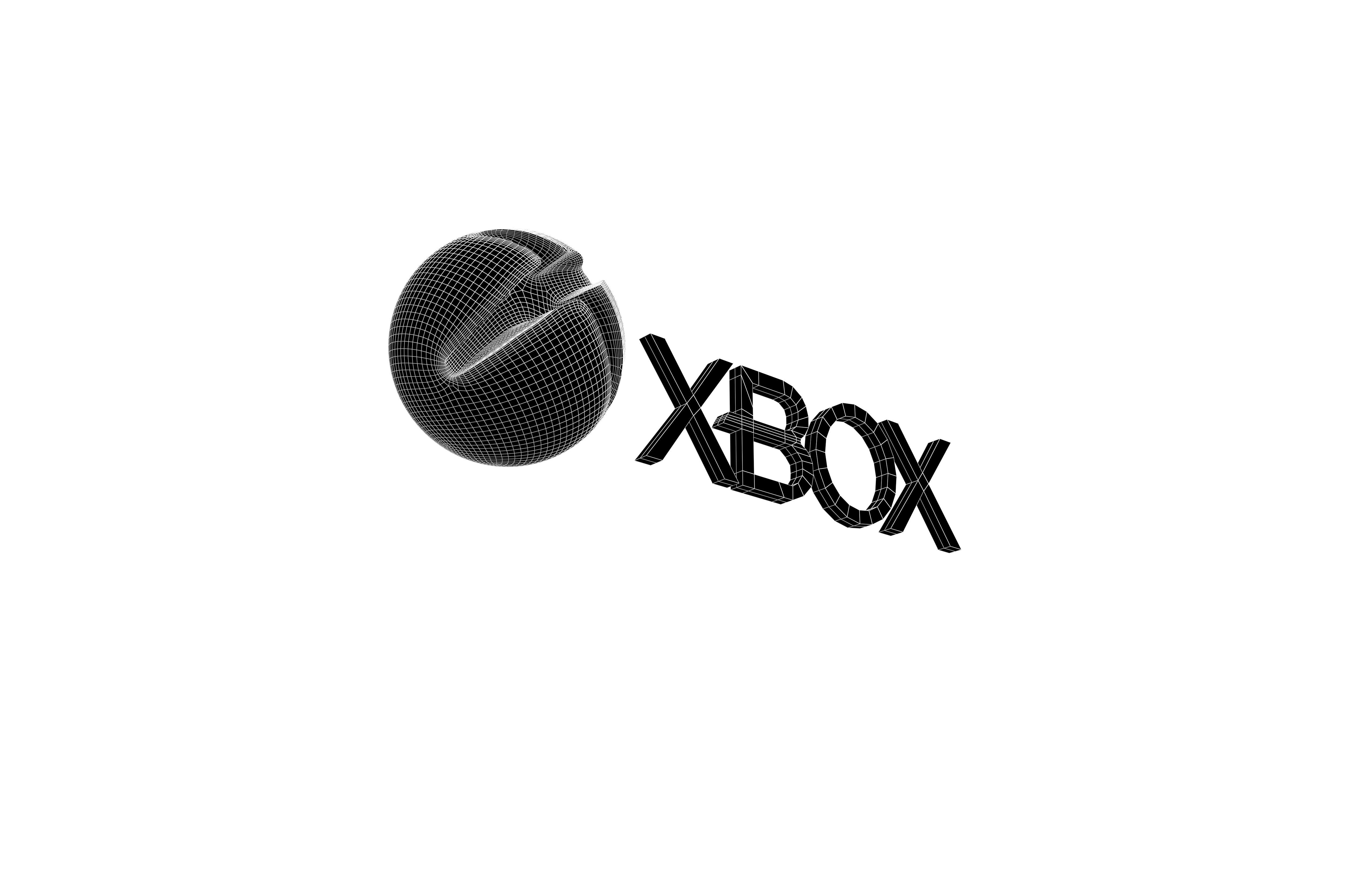 Xbox 2005 Logo v1 003 Free low-poly 3D model_7
