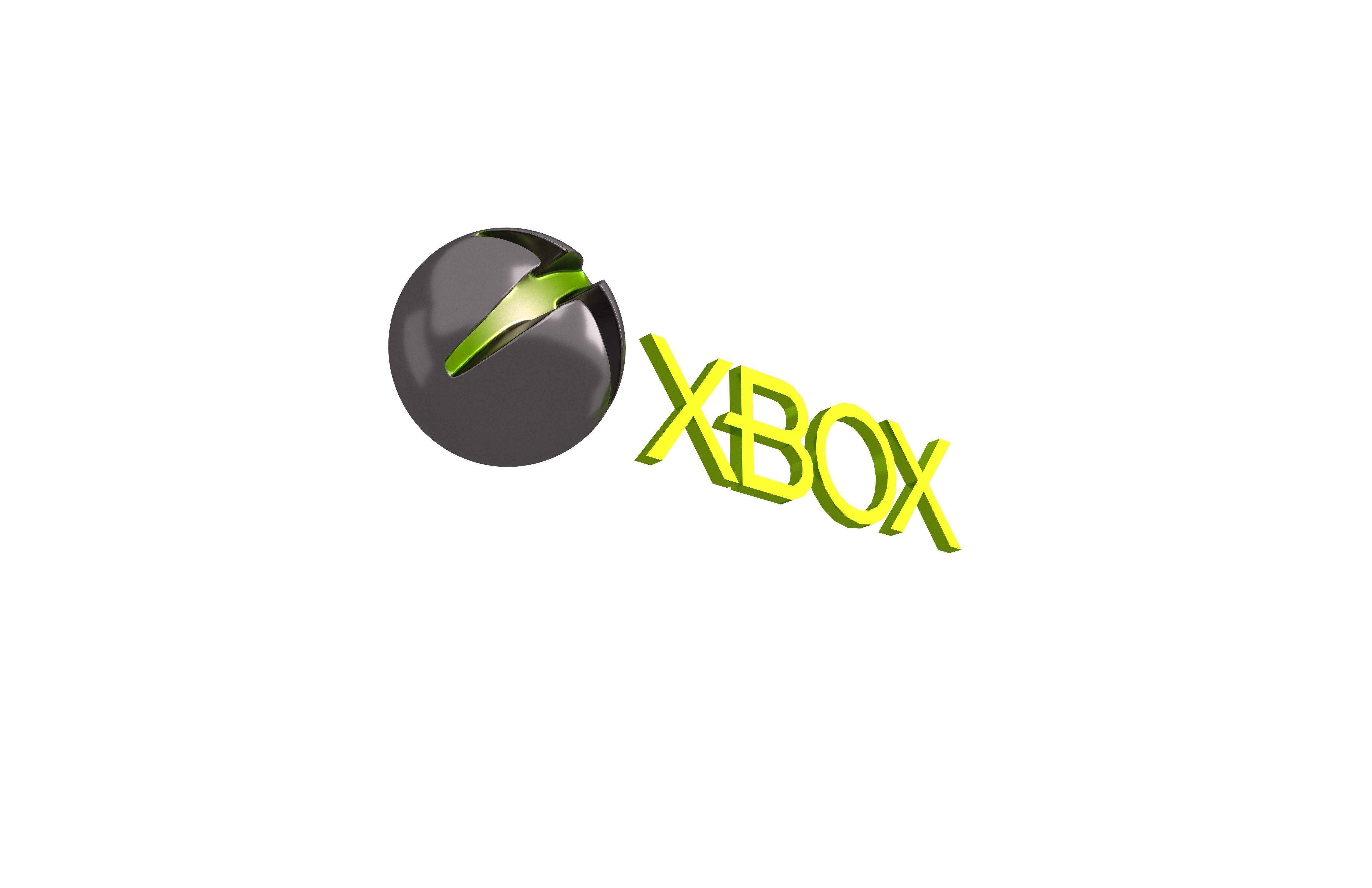Xbox 2005 Logo v1 003 Free low-poly 3D model_3