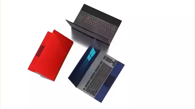 laptop-3d model- windows laptop