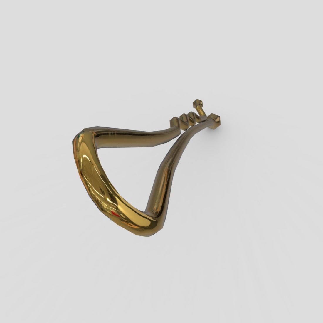 Hairpin Low-poly 3D model_7