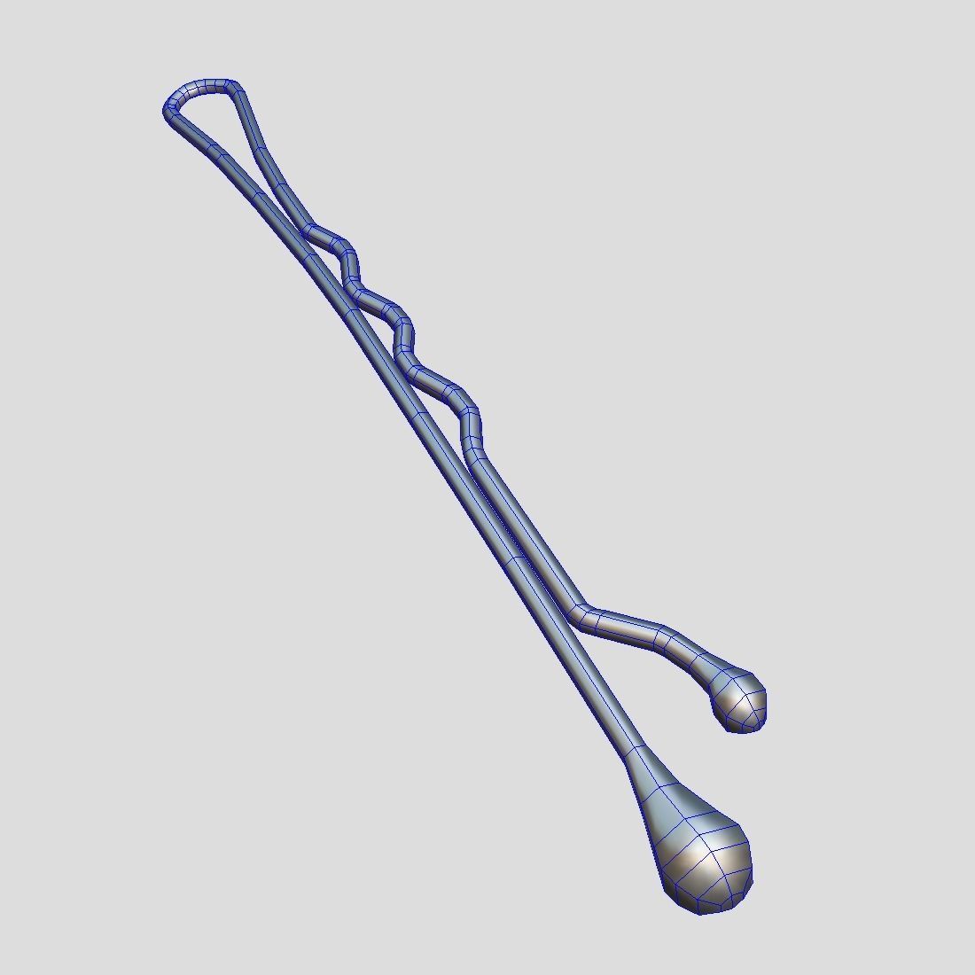 Hairpin Low-poly 3D model_12