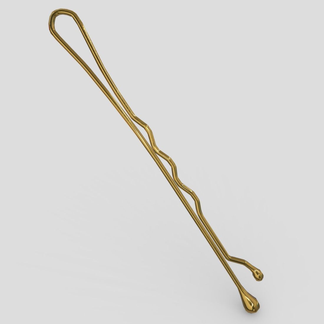 Hairpin Low-poly 3D model_3