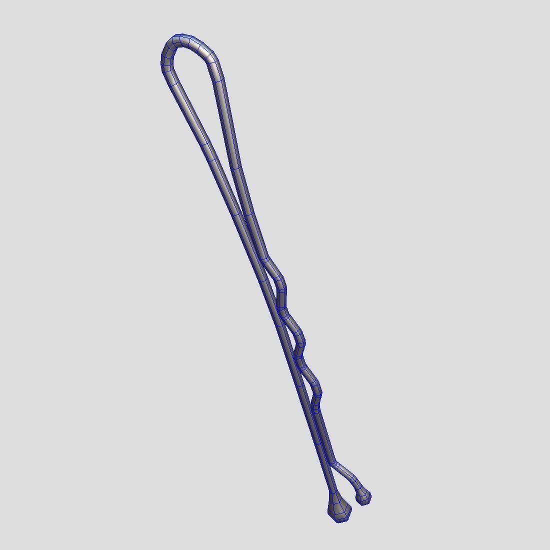 Hairpin Low-poly 3D model_6