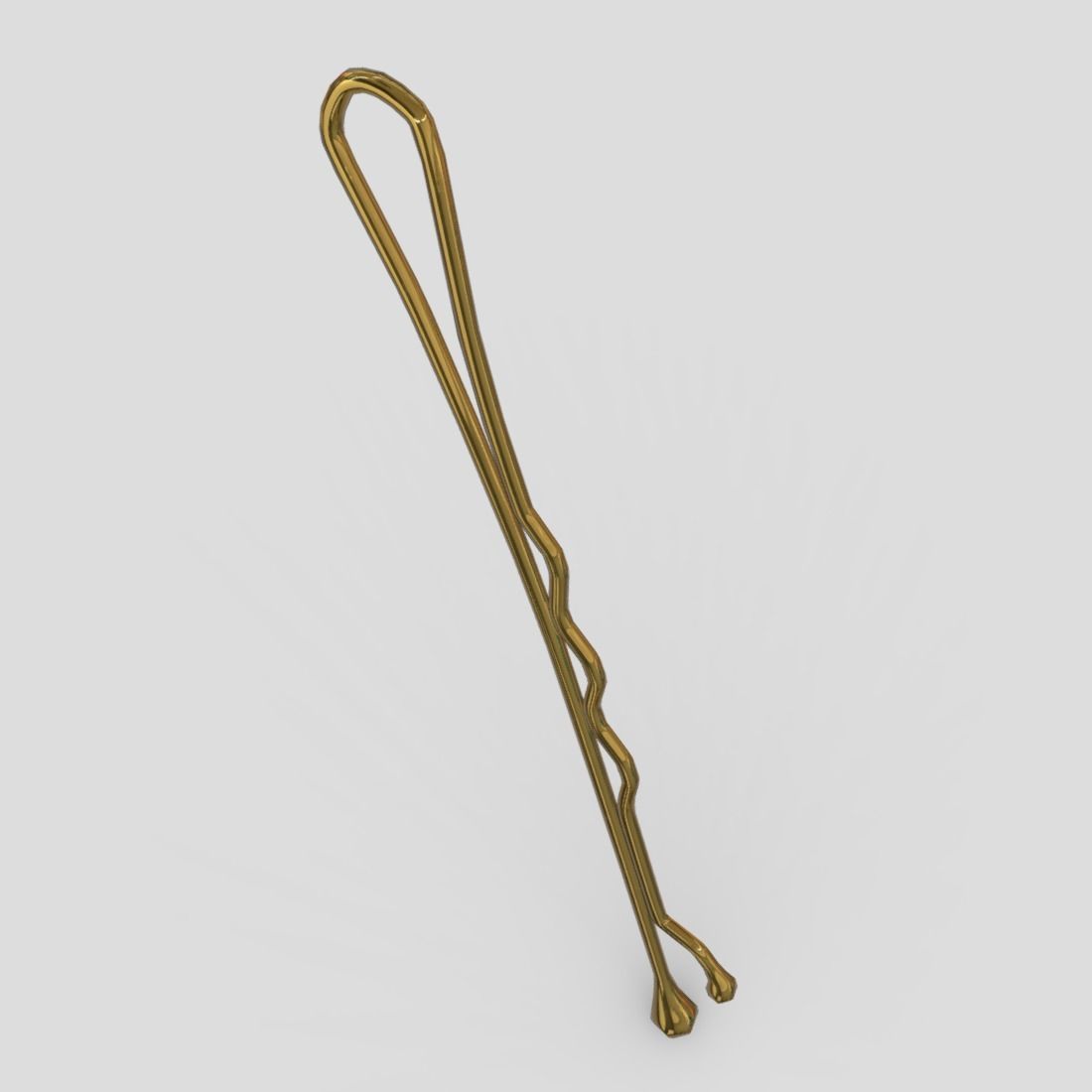 Hairpin Low-poly 3D model_5