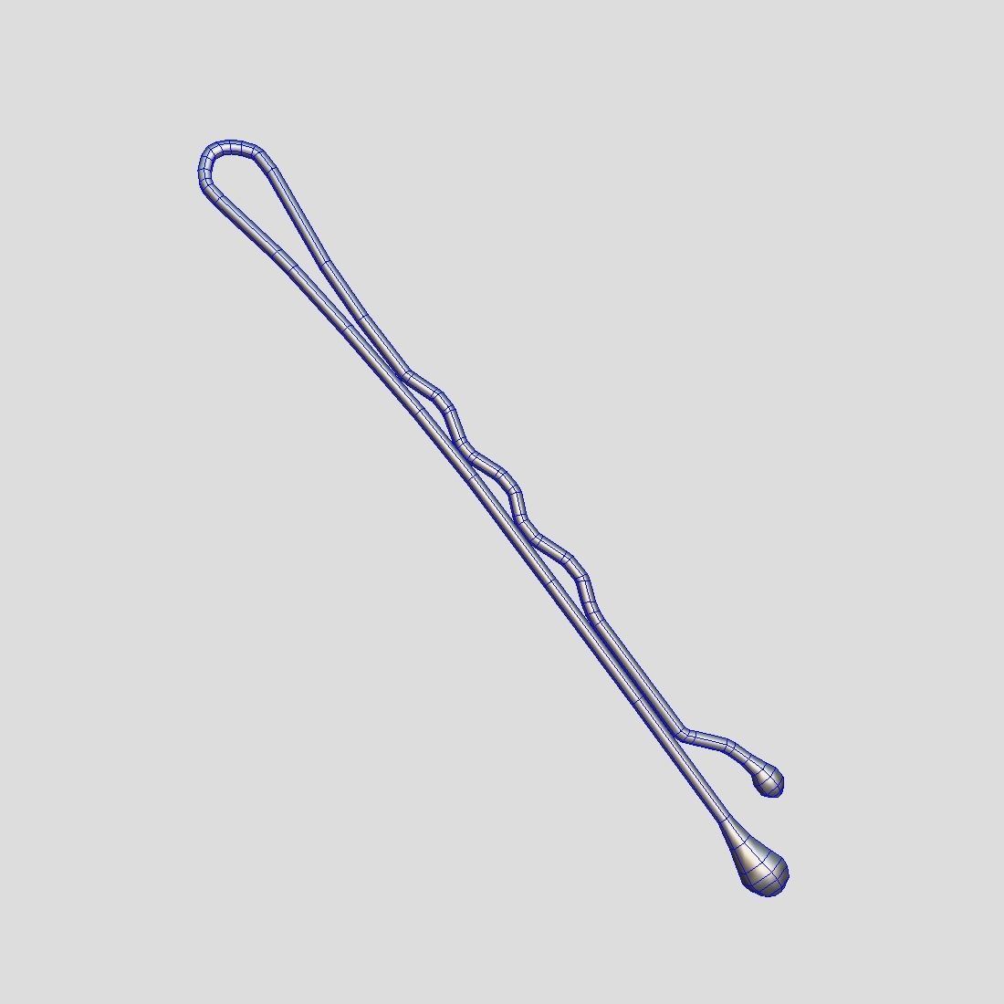 Hairpin Low-poly 3D model_2
