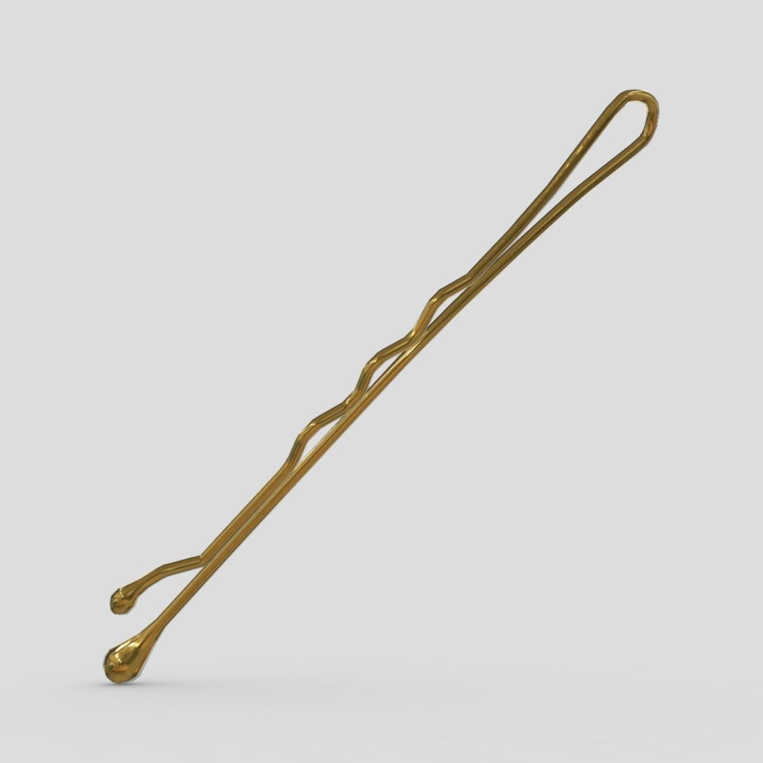 Hairpin Low-poly 3D model_9