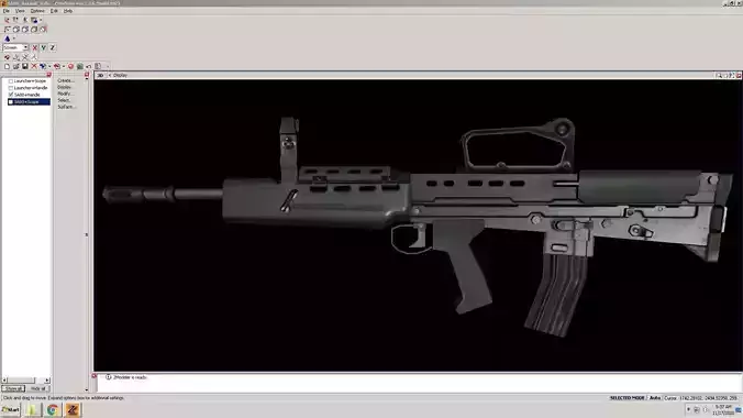 SA80-CarryHandle rifle on computer screen