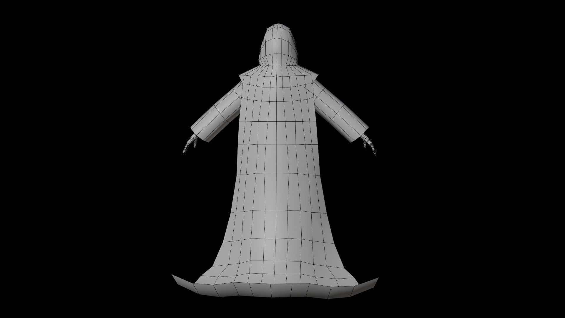 Warlock star wars force awakens robe Low-poly 3D model_11